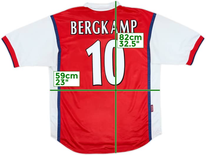 1998-99 Arsenal Home Shirt Bergkamp #10 - 6/10 - (XL)