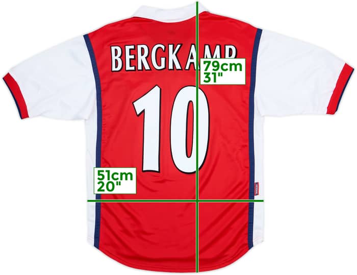 1998-99 Arsenal Home Shirt Bergkamp #10 - 10/10 - (S)