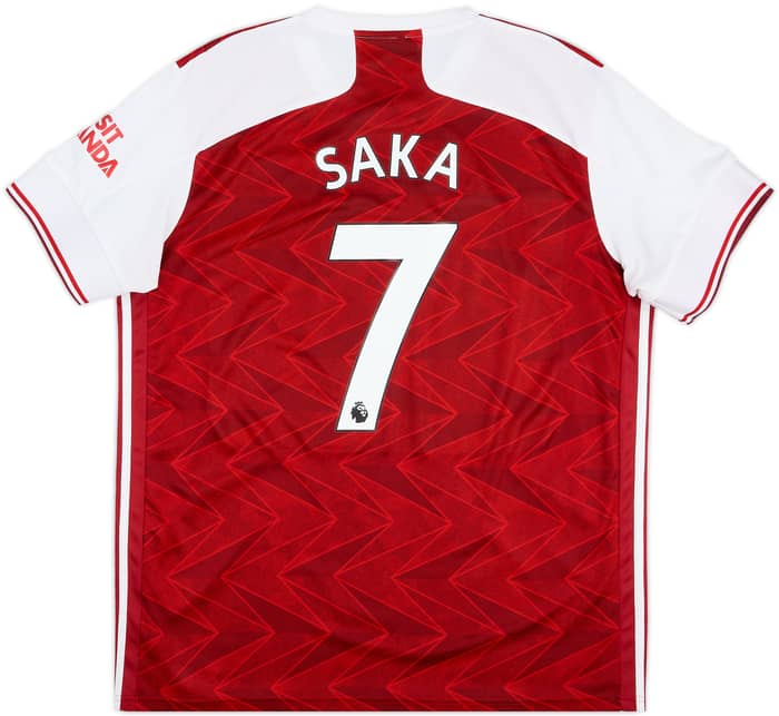 2020-21 Arsenal Home Shirt Saka #7 - 6/10 - (XL)
