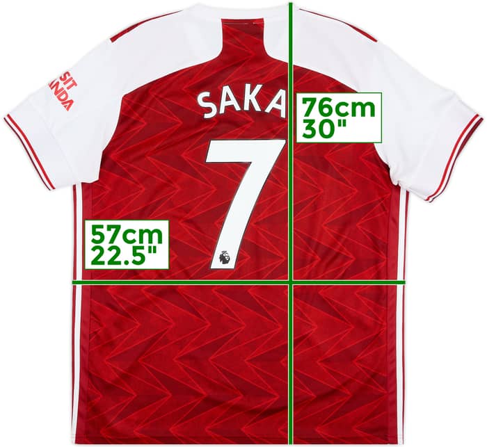 2020-21 Arsenal Home Shirt Saka #7 - 6/10 - (XL)