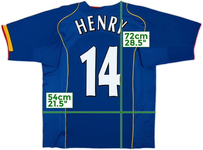 2004-06 Arsenal Away Shirt Henry #14 - 8/10 - (L)