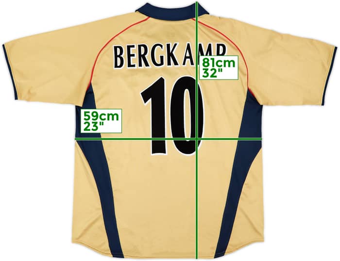 2001-02 Arsenal Away Shirt Bergkamp #10 - 8/10 - (XL)