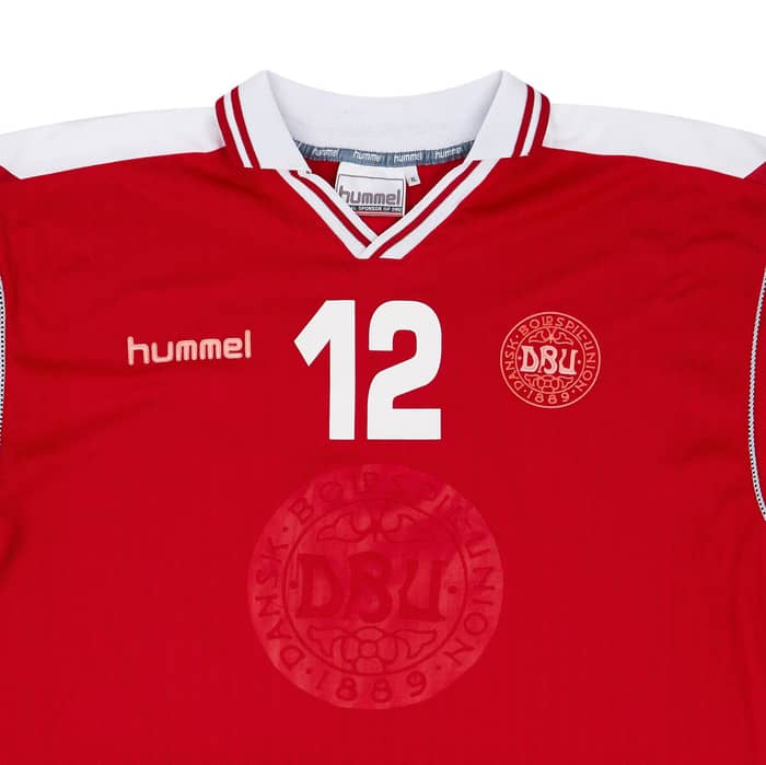 1999 Denmark U-21 Match Worn Home Shirt #12 (v England)
