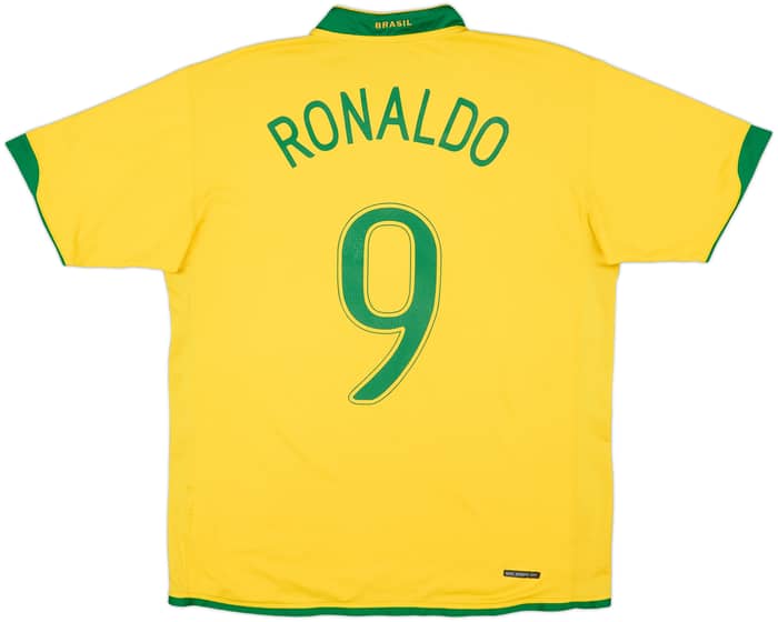 2006-08 Brazil Home Shirt Ronaldo #9 - 5/10 - (L)