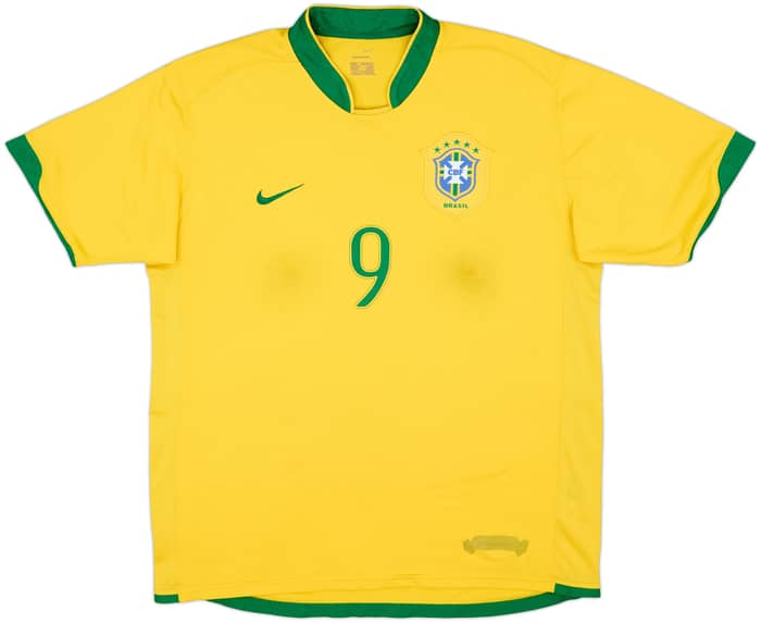 2006-08 Brazil Home Shirt Ronaldo #9 - 5/10 - (L)
