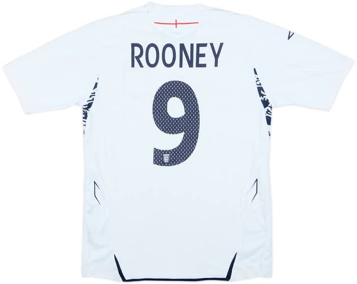 2007-09 England Home Shirt Rooney #9 - 6/10 - (S)