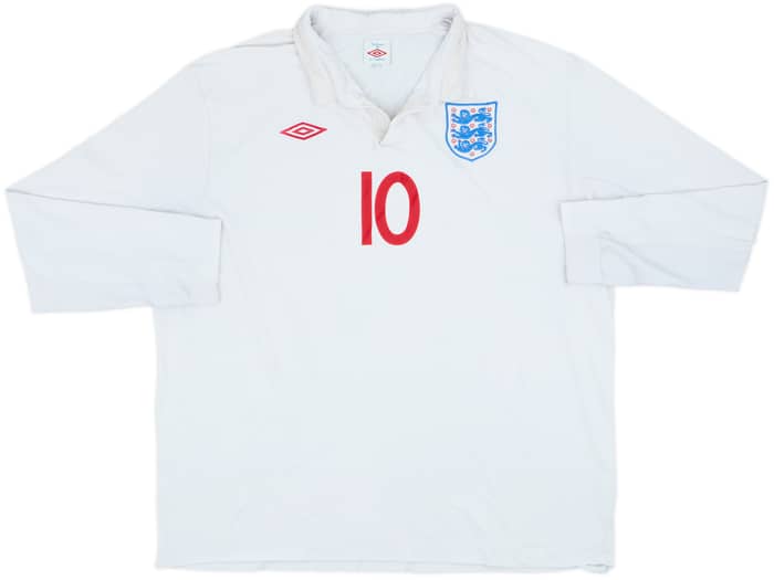 2009-10 England Home L/S Shirt Rooney #10 - 5/10 - (3XL)