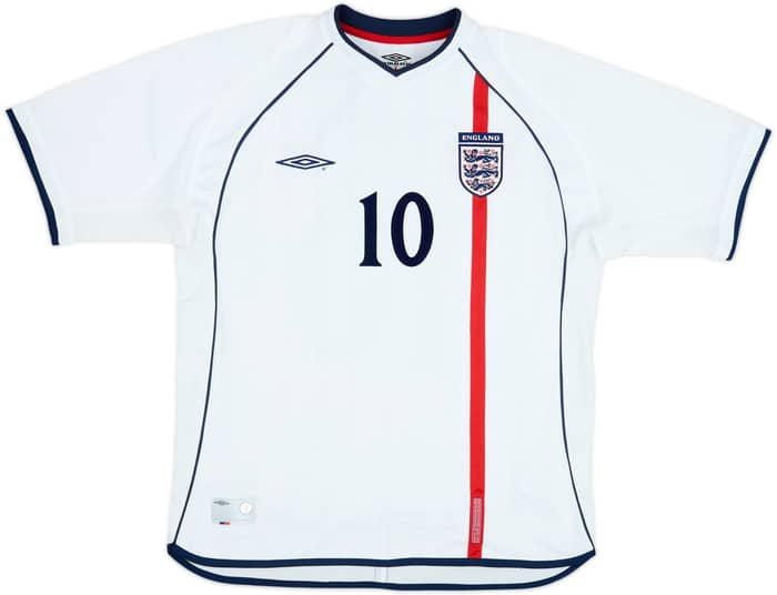 2001-03 Inglaterra Camiseta Local Owen #10 - 8/10 - (L)