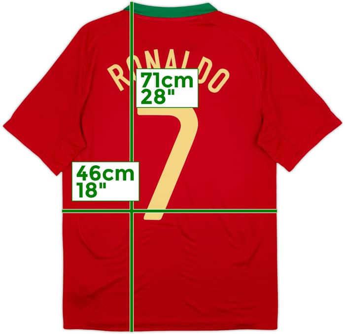 2008-10 Portugal Home Shirt Ronaldo #7 - 8/10 - (S)