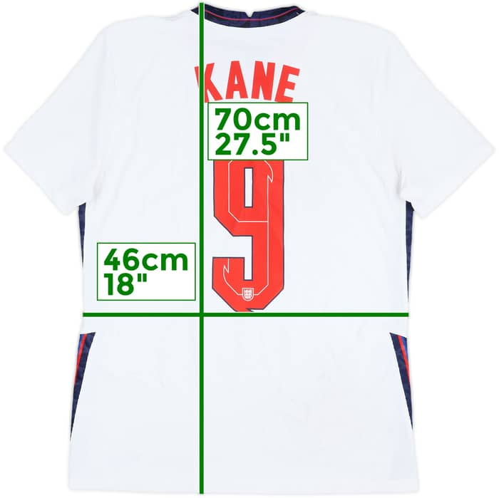 2020-22 England Authentic Home Shirt Kane #9 - 6/10 - (M)