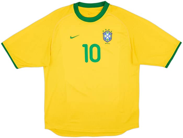 Camiseta de local de Brasil 2000-02 Rivaldo #10 - 6/10 - (L)