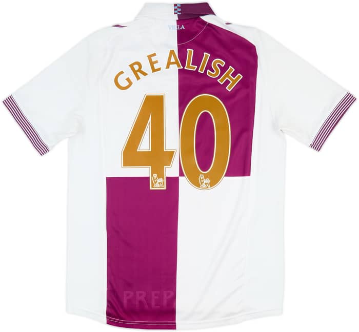 2013-14 Aston Villa Away Shirt Grealish #40 - 5/10 - (S)
