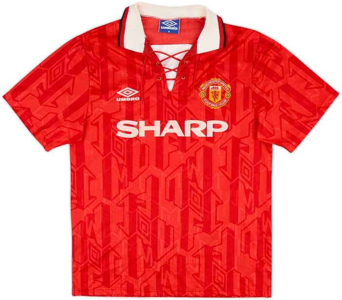 1992-94 Manchester United Home Shirt Cantona #7 - 9/10 - (M)