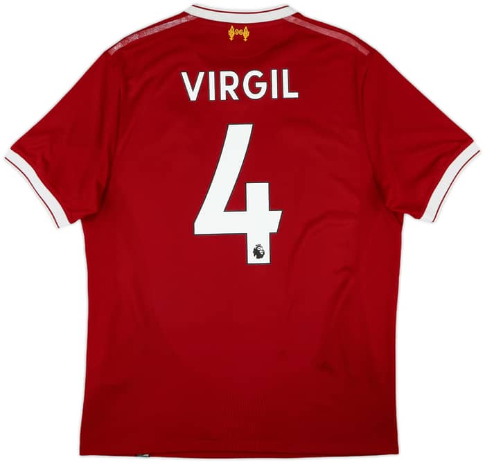 2017-18 Liverpool 125 Years Home Shirt Virgil #4 - 5/10 - (M)