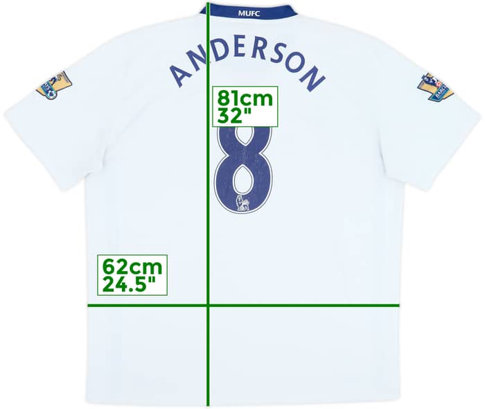 2008-10 Manchester United Away Shirt Anderson #8 - 6/10 - (XXL)