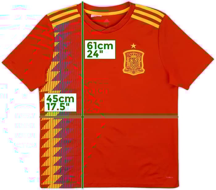 2018-19 Spain Home Shirt - 8/10 - (L.Boys)