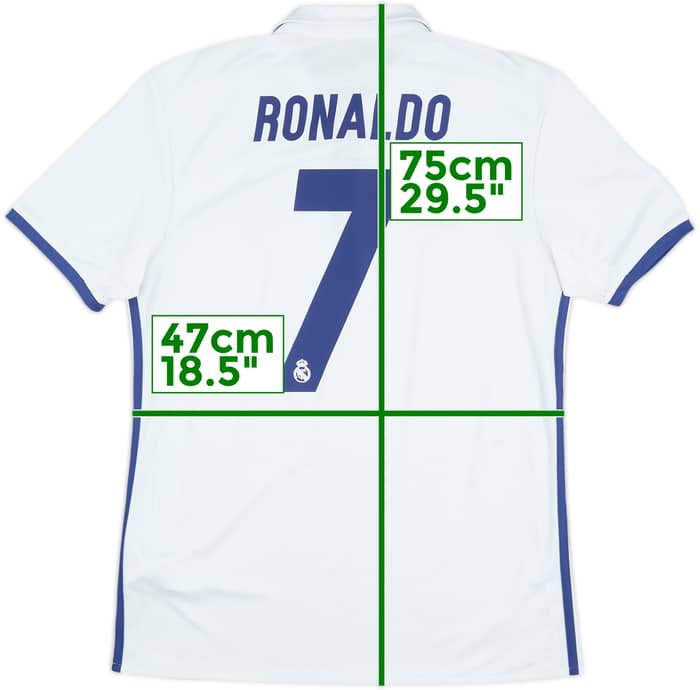 2016-17 Real Madrid Home Shirt Ronaldo #7 - 7/10 - (M)