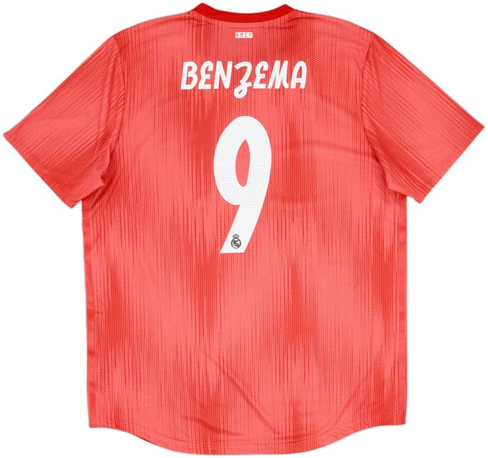 2018-19 Real Madrid Authentic Third Shirt Benzema #9 - 7/10 - (XL)