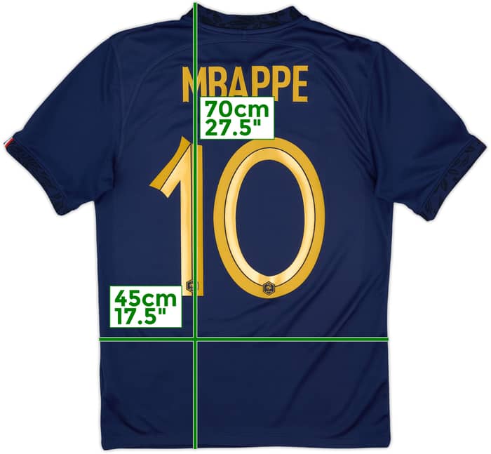 2022-23 France Home Shirt Mbappe #10 - 10/10 - (S)