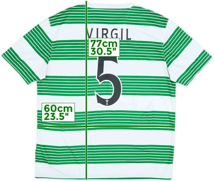 2013-15 Celtic Home Shirt Virgil #5 - 7/10 - (XL)