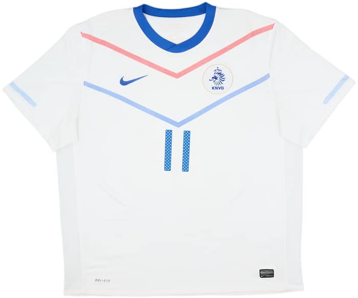 2010-11 Netherlands Away Shirt Robben #11 - 7/10 - (XL)