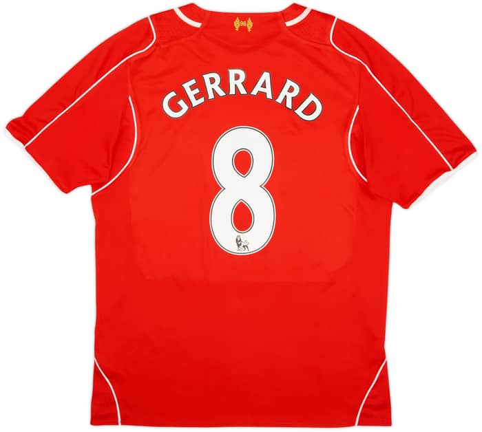 2014-15 Liverpool Home Shirt Gerrard #8 - 6/10 - (L)