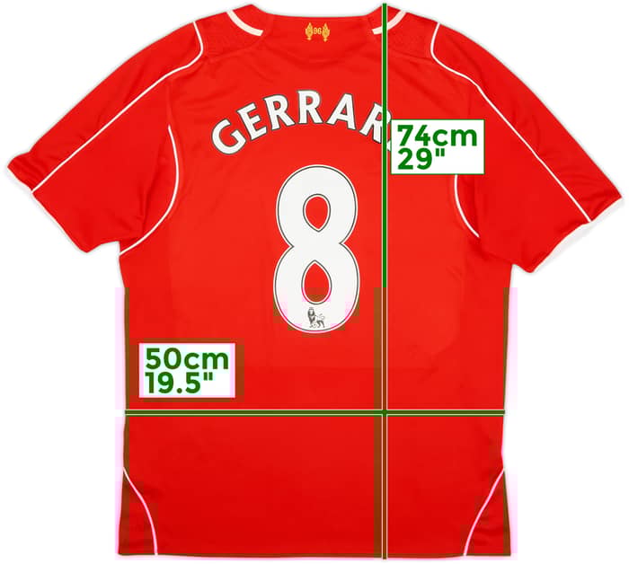 2014-15 Liverpool Home Shirt Gerrard #8 - 6/10 - (L)