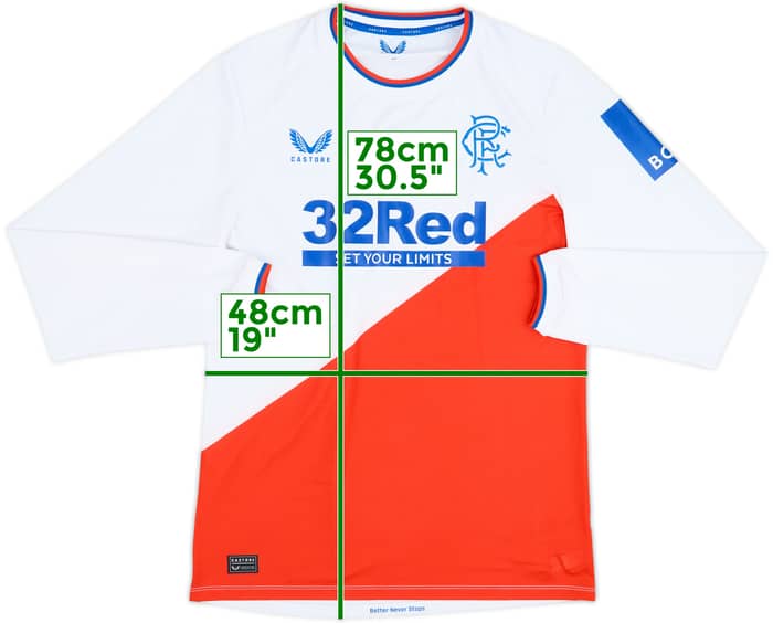 2022-23 Rangers Authentic Away L/S Shirt - 8/10 - (M)