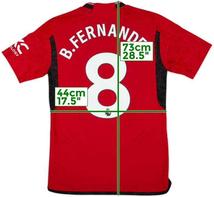 Camiseta auténtica de local del Manchester United 2023-24 B.Fernandes #8 - 9/10 - (XXL)