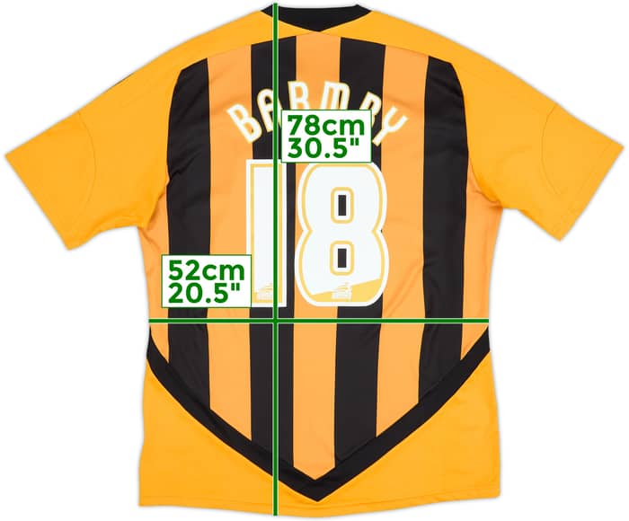 2011-12 Hull City Home Shirt Barmby #18 - 8/10 - (L)