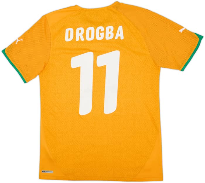 2010-11 Ivory Coast Home Shirt Drogba #11 - 7/10 - (M)
