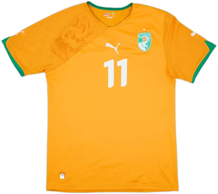 2010-11 Ivory Coast Home Shirt Drogba #11 - 7/10 - (M)