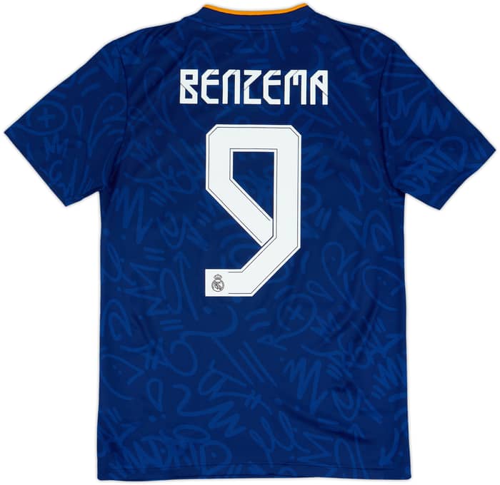 2021-22 Real Madrid Away Shirt Benzema #9 - 6/10 - (S)