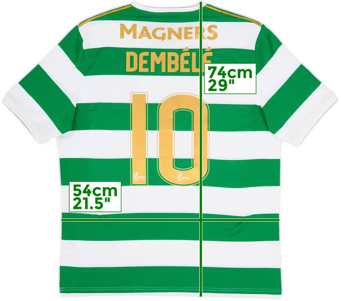 2017-18 Celtic 'Lisbon Lions 50th Anniversary' Home Shirt Dembele #10 - 9/10 - (L)