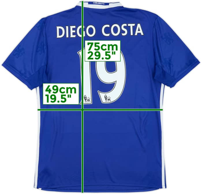 2016-17 Chelsea Home Shirt Diego Costa #19 - 7/10 - (M)