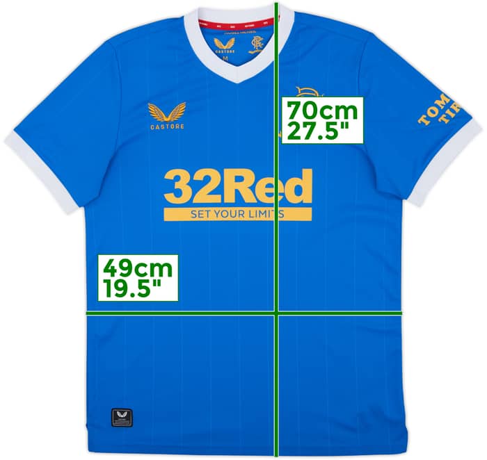 2021-22 Rangers Home Shirt - 8/10 - (M)