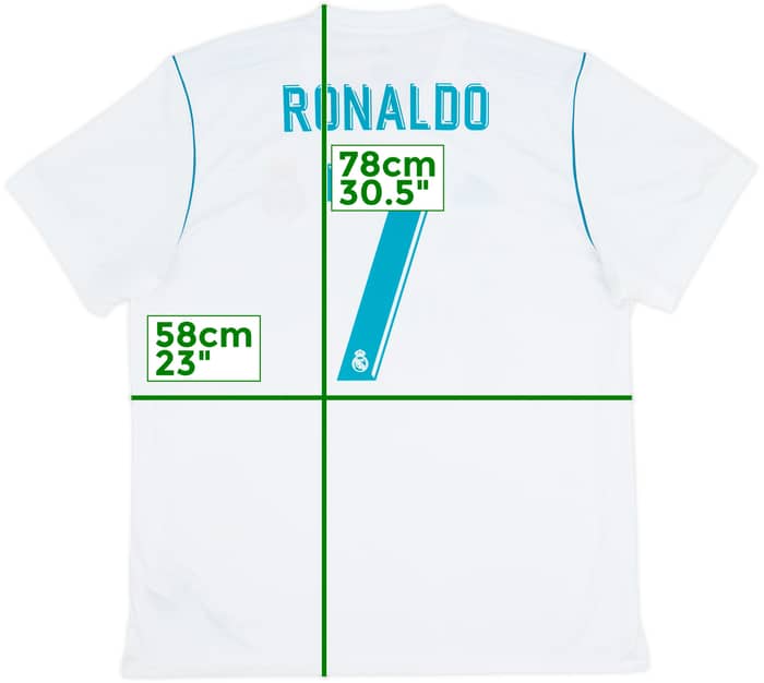 2017-18 Real Madrid Home Shirt Ronaldo #7 - 8/10 - (XL)