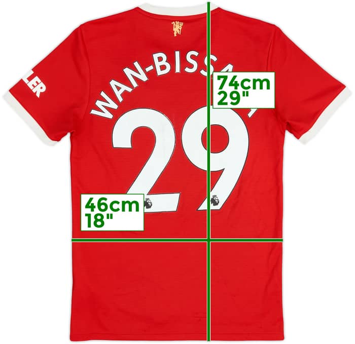 2021-22 Manchester United Home Shirt Wan-Bissaka #29 - 6/10 - (S)