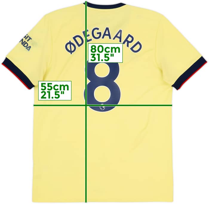 2021-22 Arsenal Away Shirt Odegaard #8 - 8/10 - (L)