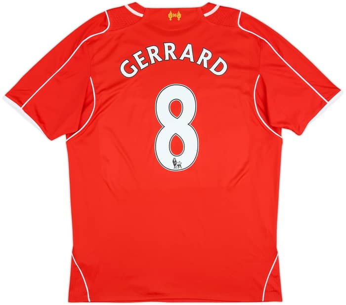 2014-15 Liverpool Home Shirt Gerrard #8 - 6/10 - (XL)