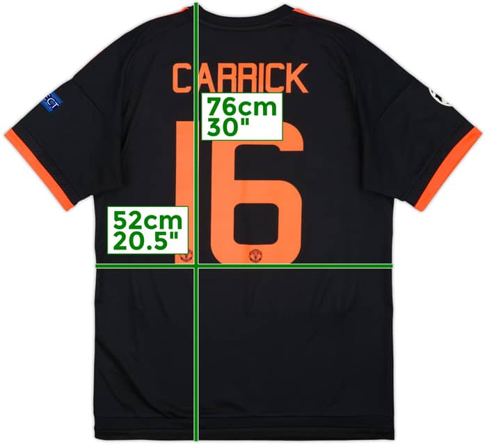 2015-16 Manchester United Third Shirt Carrick #16 - 8/10 - (M)