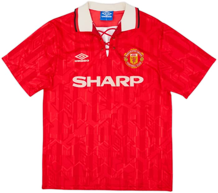1992-94 Manchester United Home Shirt Cantona #7 - 6/10 - (M)