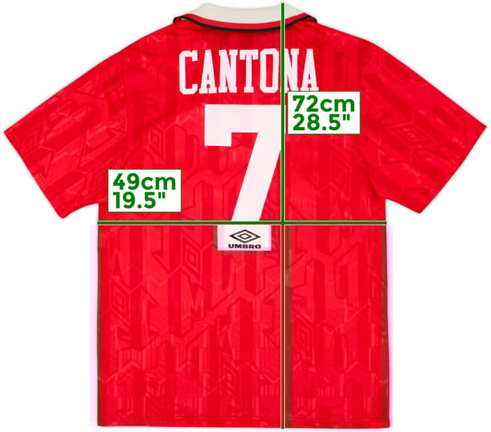 1992-94 Manchester United Home Shirt Cantona #7 - 6/10 - (M)