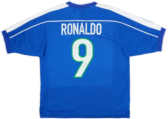 Camiseta de visitante de Brasil 1998-00 Ronaldo #9 - 6/10 - (M)