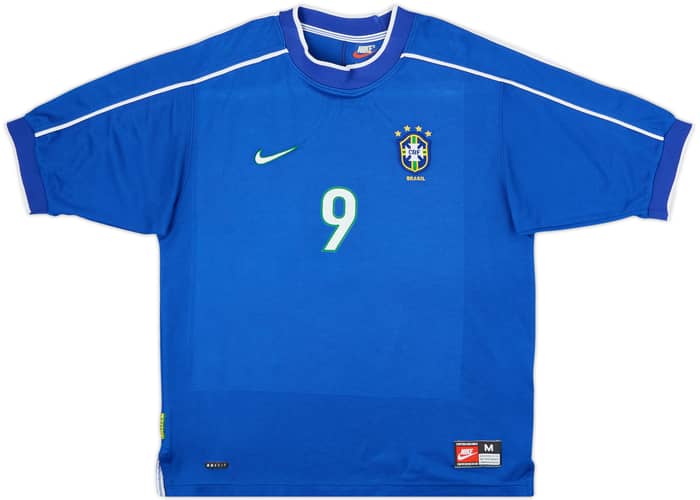 Camiseta de visitante de Brasil 1998-00 Ronaldo #9 - 6/10 - (M)