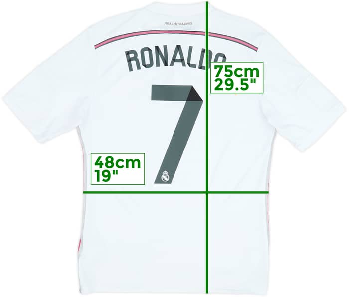 2014-15 Real Madrid Home Shirt Ronaldo #7 - 6/10 - (M)