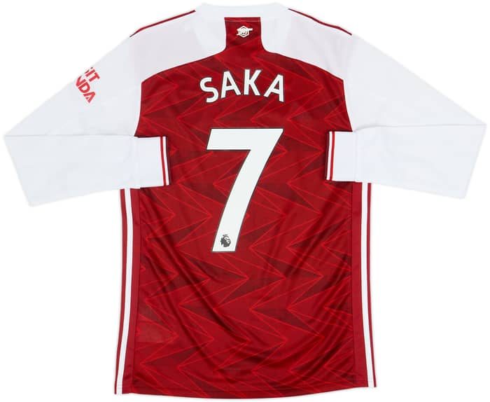 2020-21 Arsenal Home L/S Shirt Saka #7 - 9/10 - (S)