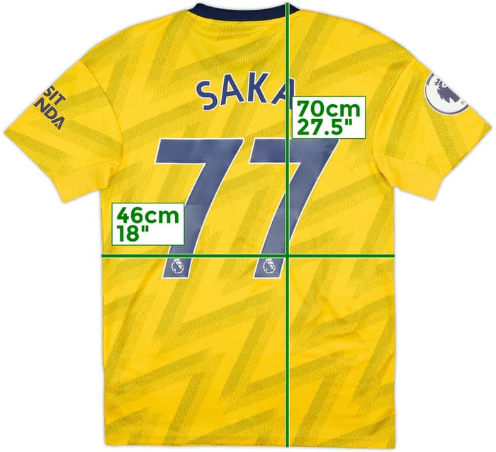 2019-20 Arsenal Away Shirt Saka #77 - 10/10 - (S)