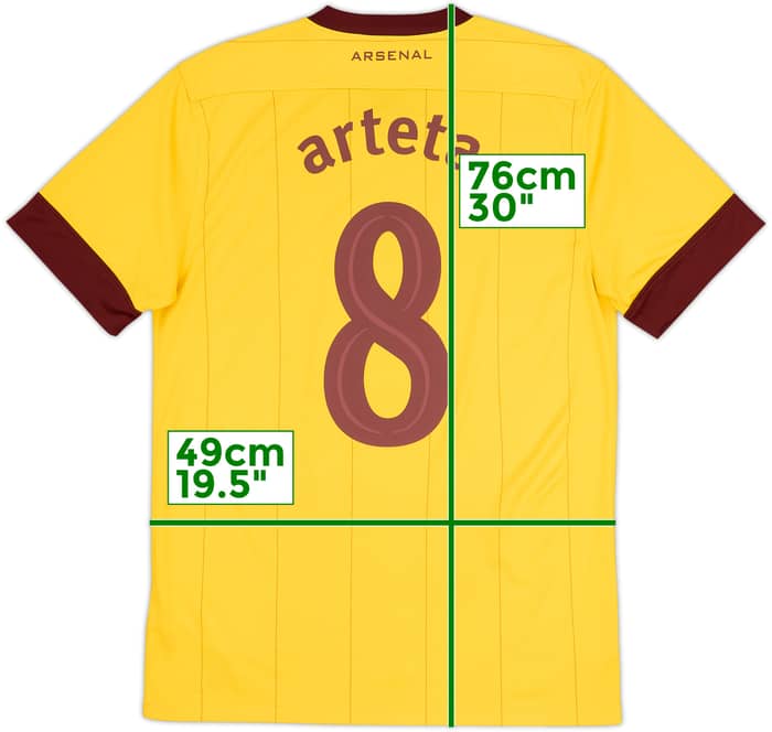 2010-13 Arsenal Away Shirt Arteta #8 - 9/10 - (S)