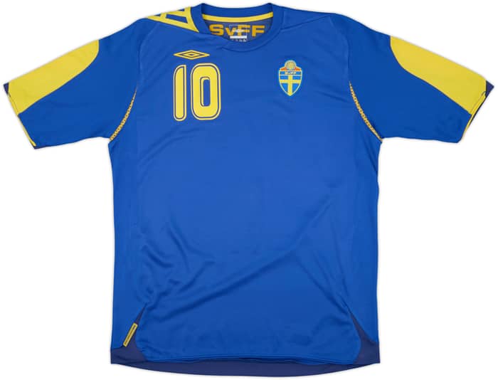 2006-08 Sweden Away Shirt Ibrahimovic #10 - 10/10 - (XL.Boys)